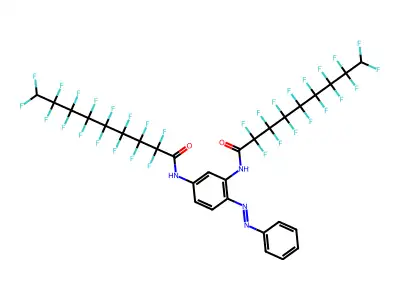 2,2,3,3,4,4,5,5,6,6,7,7,8,8,9,9-hexadecafluoro-N-[3-(2,2,3,3,4,4,5,5,6,6,7,7,8,8,9,9-hexadecafluorononanoylamino)-4-phenyldiazenylphenyl]nonanamide structure