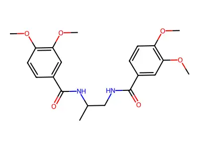 N-[2-[(3,4-dimethoxybenzoyl)amino]propyl]-3,4-dimethoxybenzamide structure