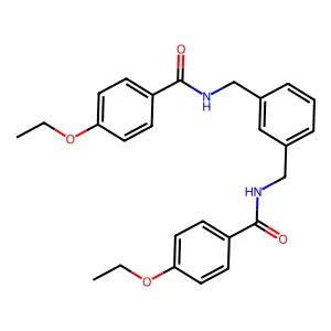 4-ethoxy-N-[[3-[[(4-ethoxybenzoyl)amino]methyl]phenyl]methyl]benzamide structure