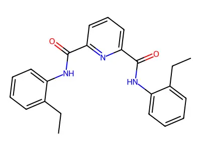2-N,6-N-bis(2-ethylphenyl)pyridine-2,6-dicarboxamide structure