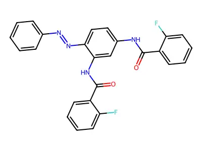 Benzamide, N,N'-[4-(phenylazo)-1,3-phenylene]bis[2-fluoro-(9CI) structure