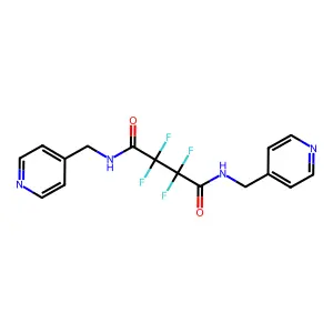 2,2,3,3-tetrafluoro-N,N'-bis(pyridin-4-ylmethyl)butanediamide structure