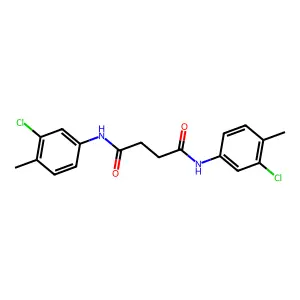 N,N'-bis(3-chloro-4-methylphenyl)butanediamide structure