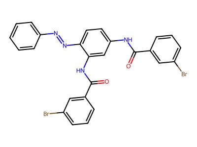 Benzamide, N,N'-[4-(phenylazo)-1,3-phenylene]bis[3-bromo-(9CI) structure