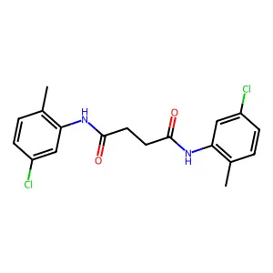 N,N'-bis(5-chloro-2-methylphenyl)butanediamide structure