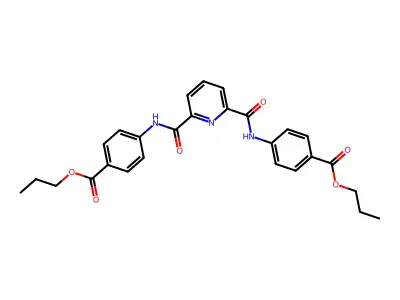 Propyl 4-[[6-[(4-propoxycarbonylphenyl)carbamoyl]pyridine-2-carbonyl]amino]benzoate structure