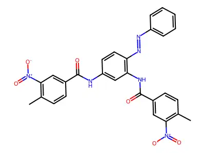 Benzamide, N,N'-[4-(phenylazo)-1,3-phenylene]bis[4-methyl-3-nitro-(9CI) structure