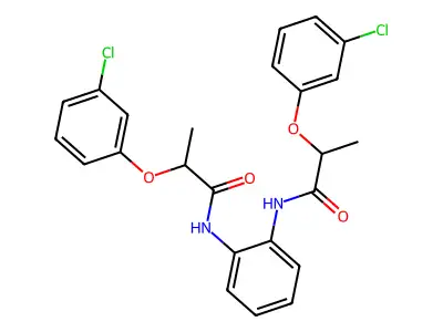 2-(3-chlorophenoxy)-N-[2-[2-(3-chlorophenoxy)propanoylamino]phenyl]propanamide structure