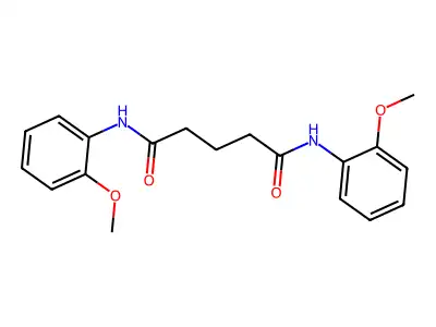 N,N'-bis(2-methoxyphenyl)pentanediamide structure