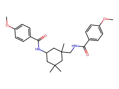 4-methoxy-N-(3-{[(4-methoxybenzoyl)amino]methyl}-3,5,5-trimethylcyclohexyl)benzamide structure