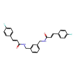 (E)-3-(4-fluorophenyl)-N-[[3-[[[(E)-3-(4-fluorophenyl)prop-2-enoyl]amino]methyl]phenyl]methyl]prop-2-enamide structure