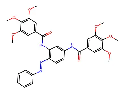 Benzamide, N,N'-[4-(phenylazo)-1,3-phenylene]bis[3,4,5-trimethoxy-(9CI) structure