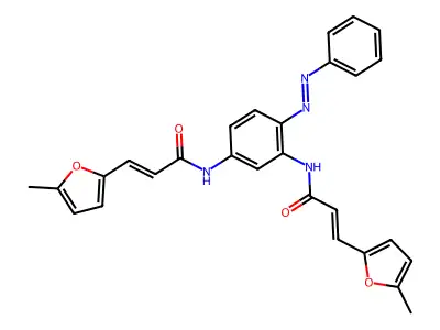 2-Propenamide, N,N'-[4-(phenylazo)-1,3-phenylene]bis[3-(5-methyl-2-furanyl)- (9CI) structure