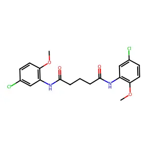 N,N'-bis(5-chloro-2-methoxyphenyl)pentanediamide structure