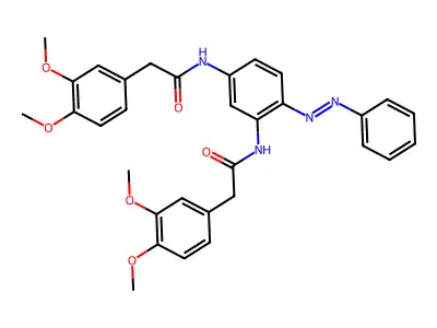 Benzeneacetamide, N,N'-[4-(phenylazo)-1,3-phenylene]bis[3,4-dimethoxy-(9CI) structure