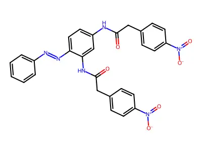 Benzeneacetamide, N,N'-[4-(phenylazo)-1,3-phenylene]bis[4-nitro-(9CI) structure