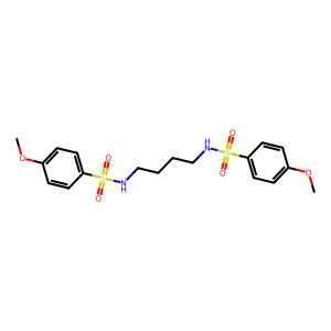 4-methoxy-N-[4-[(4-methoxyphenyl)sulfonylamino]butyl]benzenesulfonamide structure