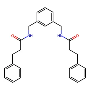 3-phenyl-N-[[3-[(3-phenylpropanoylamino)methyl]phenyl]methyl]propanamide structure