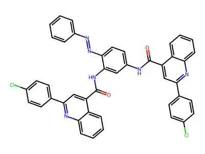 4-Quinolinecarboxamide, N,N'-[4-(phenylazo)-1,3-phenylene]bis[2-(4-chlorophenyl)- (9CI) structure