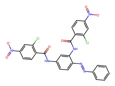 Benzamide, N,N'-[4-(phenylazo)-1,3-phenylene]bis[2-chloro-4-nitro-(9CI) structure
