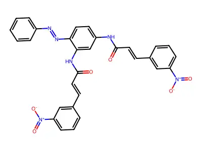 2-Propenamide, N,N'-[4-(phenylazo)-1,3-phenylene]bis[3-(3-nitrophenyl)- (9CI) structure