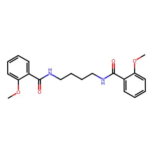 2-methoxy-N-[4-[(2-methoxybenzoyl)amino]butyl]benzamide structure