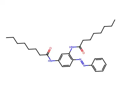 Octanamide, N,N'-[4-(phenylazo)-1,3-phenylene]bis-(9CI) structure