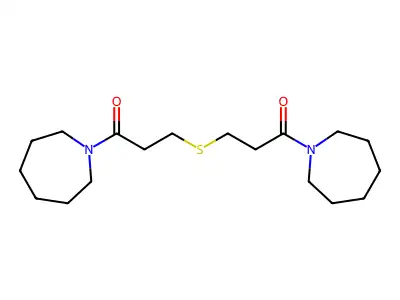 1-(Azepan-1-yl)-3-[3-(azepan-1-yl)-3-oxopropyl]sulfanylpropan-1-one structure