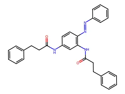 Benzenepropanamide, N,N'-[4-(phenylazo)-1,3-phenylene]bis-(9CI) structure