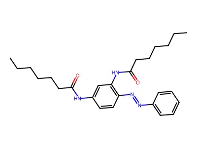 N-[3-(heptanoylamino)-4-(phenyldiazenyl)phenyl]heptanamide structure