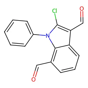 2-氯-1-苯基吲哚-3,7-二甲醛 structure