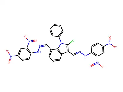 N-[(Z)-[2-chloro-3-[(E)-[(2,4-dinitrophenyl)hydrazinylidene] structure