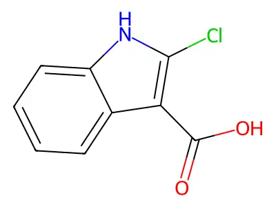 2-氯-1H-吲哚-3-甲酸 structure
