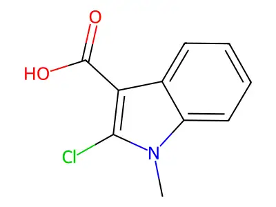 2-氯-1-甲基-1H-吲哚-3-甲酸 structure