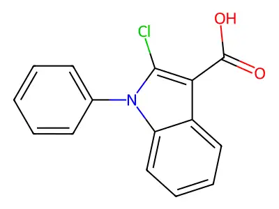 2-Chloro-1-phenyl-1H-indole-3-carboxylic acid structure