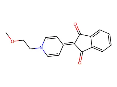 1,3-Indandione, 2-(1-(2-methoxyethyl)-4(1H)-pyridinylidene)- structure