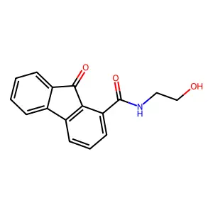 N-(2-Hydroxyethyl)-9-oxo-fluorene-1-carboxamide structure