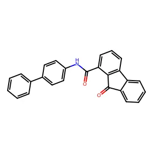 9-oxo-N-(4-phenylphenyl)fluorene-1-carboxamide structure