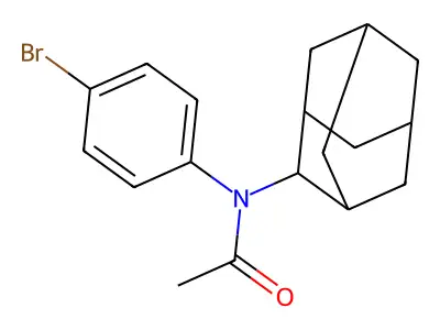 N-(2-adamantyl)-N-(4-bromophenyl)acetamide structure