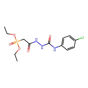 1-(4-Chlorophenyl)-3-[(2-diethoxyphosphorylacetyl)amino]urea structure