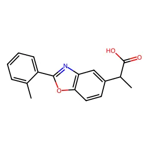 5-Benzoxazoleacetic acid, alpha-methyl-2-(o-tolyl)- structure