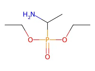1-Diethoxyphosphorylethanamine structure