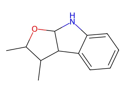 2,3-Dimethyl-3,3a,8,8a-tetrahydro-2H-furo[2,3-b]indole structure