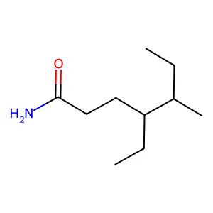 4-Ethyl-5-methylheptanamide structure
