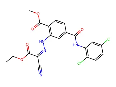 METHYL 2-[(2Z)-2-(CYANO-ETHOXYCARBONYL-METHYLIDENE)HYDRAZINYL]-4-[(2,5-DICHLOROPHENYL)CARBAMOYL]BENZOATE structure