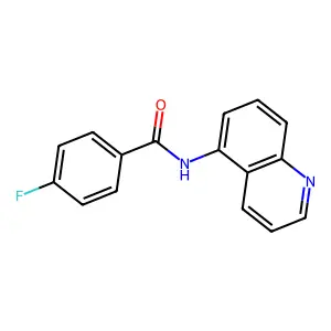 4-fluoro-N-5-quinolinylbenzamide structure