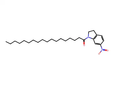 1-(6-Nitro-2,3-dihydroindol-1-yl)octadecan-1-one structure