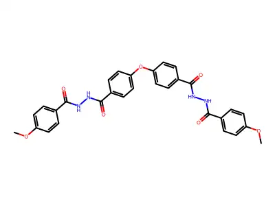 4,4'-oxybis[N'-(4-methoxybenzoyl)benzohydrazide] structure
