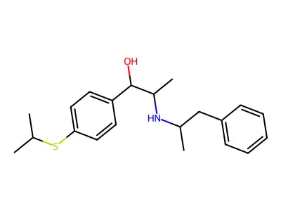 4-((1-Methylethyl)thio)-alpha-(1-((1-methyl-2-phenylethyl)amino)ethyl)benzenemethanol structure
