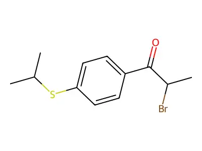 2-Bromo-1-[4-[(1-methylethyl)thio]phenyl]propan-1-one structure